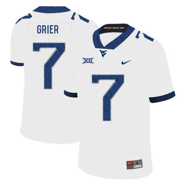 West Virginia Mountaineers 7 Will Grier White College Football Jersey Dzhi,We sell and wholesale West Virginia Mountaineers 7 Will Grier White College Football Jersey Dzhi on line form chian!